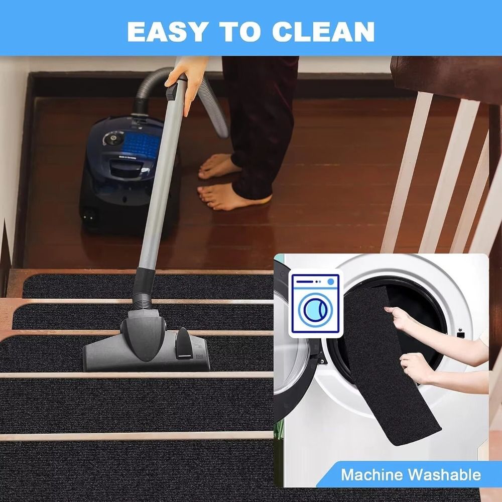 Мода 76X20см Коврик для лестницы Противоскользящий Безопасный Дверной коврик Мягкий Полосатый Самоклеящийся Коврик-накладка на ступеньки Ковер Домашний декор