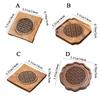 Anti-slip Wooden Teapot Holder Square Wood Teapot Mat Practical Square Wooden Tea Mat  Bathroom