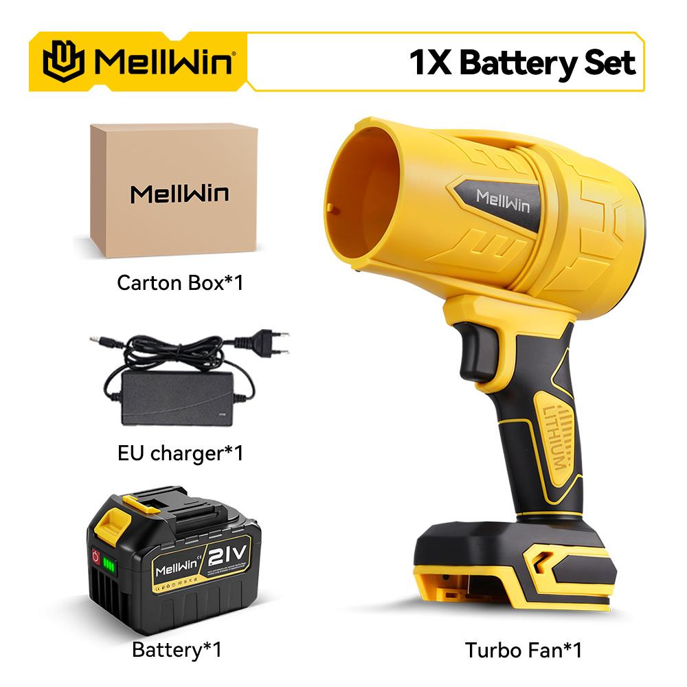 MELLWIN Бесщеточные электрические турбовентиляторы, реактивные мощные ручные воздуходувки для листьев, пылеудаление для аккумулятора Makita 18 В, контакты