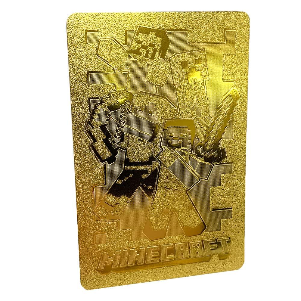 Крутые игральные карты, сияющие золотом. Золотые игральные карты Minecraft 9 см. Официальные товары. Прибл.