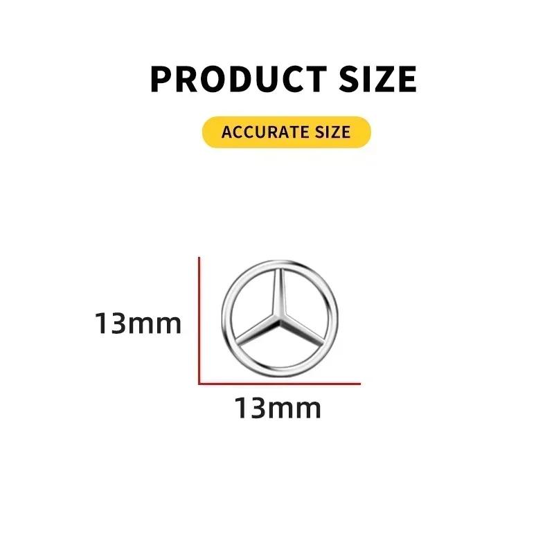 13mm Car Key Emblem Stickers Accessories For Mercedes Benz AMG E S C A B Class GLE GLS CLS GLC CLA GLA GLK GLB W205 W221 W177 EQSTU1