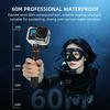 For DJI Osmo Action 6 60m Depth Camera Waterproof Case Transparent PC + Tempered Glass Anti Fog Underwater Housing