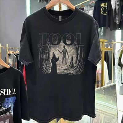 Футболка группы Tool, футболка с графикой в ретро-стиле, черная унисекс футболка-репринт