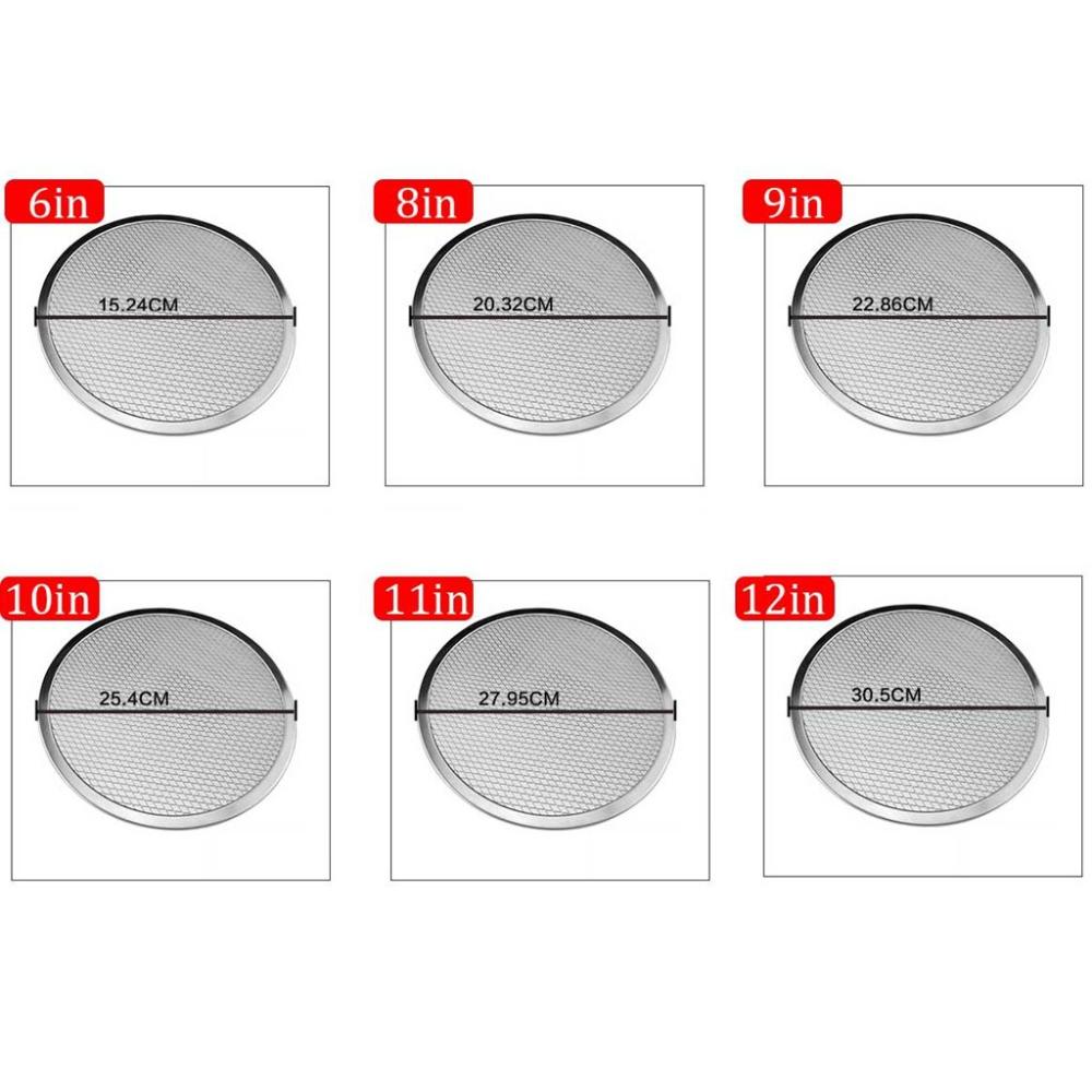 High Quality Flat Bakeware Aluminium Mesh Baking Tray Net Pizza Screen Pizza Tools Kitchen Gadget