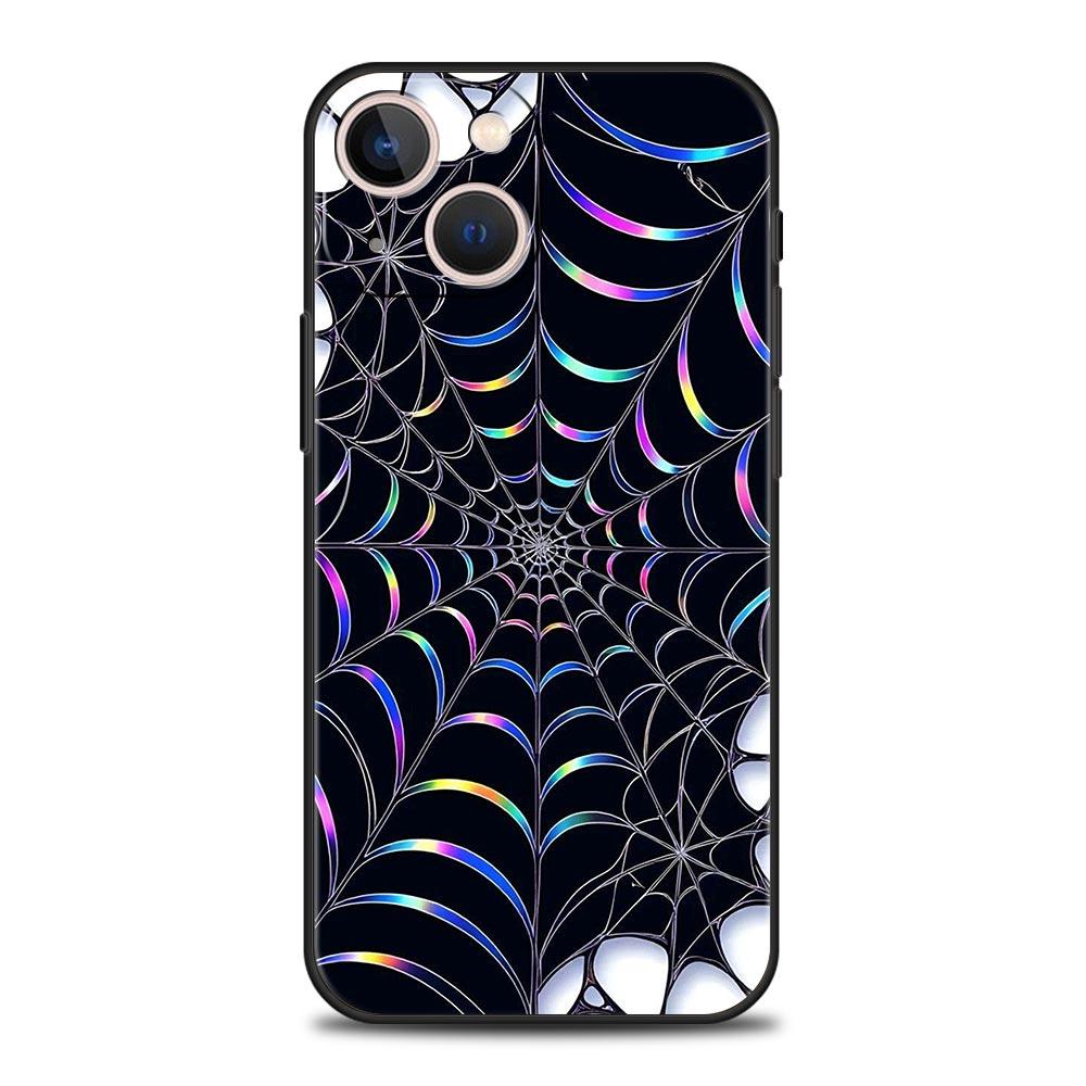 Чехол-накладка 'Паутина' для iPhone 17 16 15 14 13 12 11 Pro Max 17 Air Plus Ударопрочный Мягкий ТПУ Корпус Fundas Capas Coque Сумка