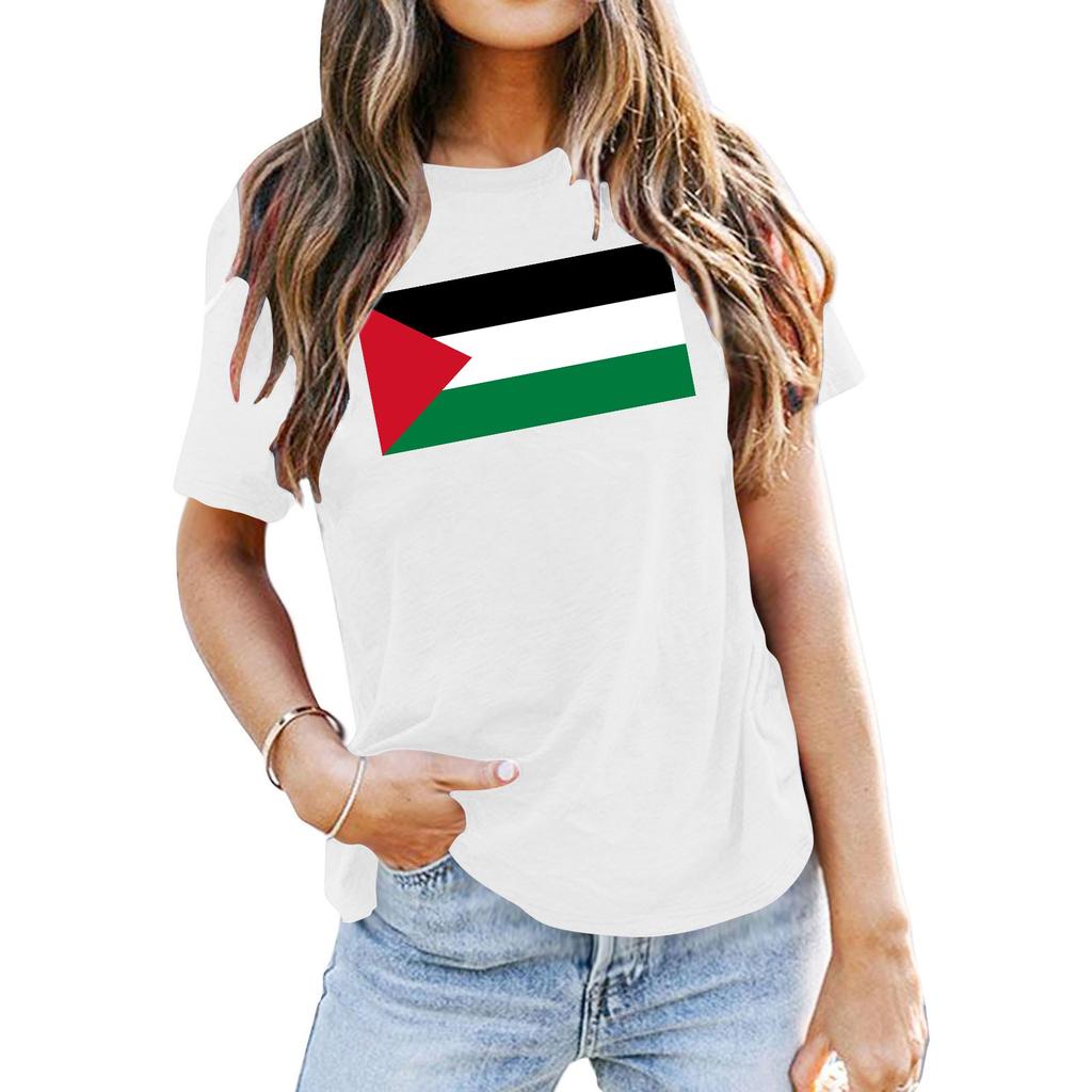 Бесплатная Палестина Футболка с принтом палестинского флага Верхняя часть израильско-палестинского конфликта