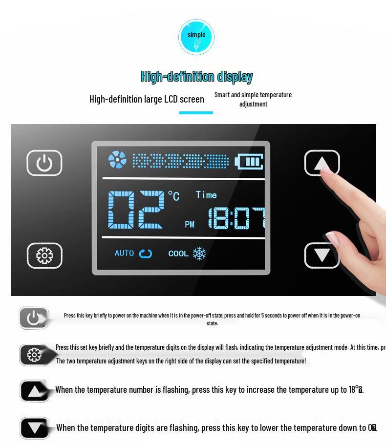 Портативный мини-холодильник для инсулина с перезаряжаемым контролем температуры