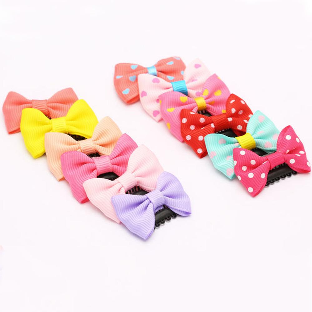 10PCS Safety Infant Newborn Girl's Fashion Bow Mini Hair Clip Headwear Baby Hairpin