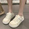 Платформенные парусиновые туфли женские летние новые универсальные ретро дышащие увеличивающие рост студенческие повседневные спортивные кеды