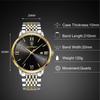 RORIOS Date Quartz Gold Black B Men's Watch, Display, Watch, Lightweight, Multifunctional, Work, Commuting, Stylish, Popular, Business, Simple,