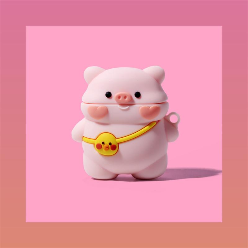 3D Розовый Поросенок для Apple Airpods Pro 2 Милый Чехол Airpods 1 2 3 Pro Чехол для Наушников Беспроводная Зарядка Чехол для Гарнитуры