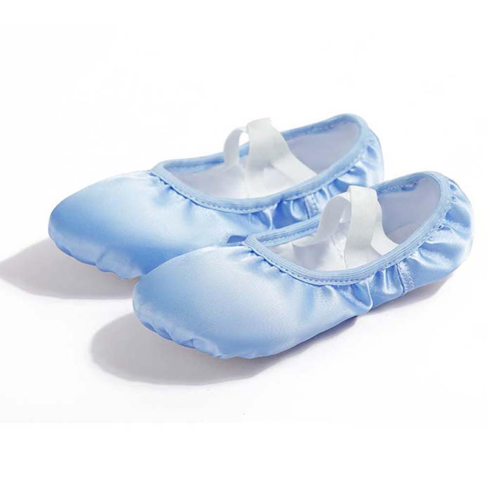 Elastic Band Soft Pointe Shoes PU Leather Stain Dance Slippers Ballet Shoes for Girls  Children