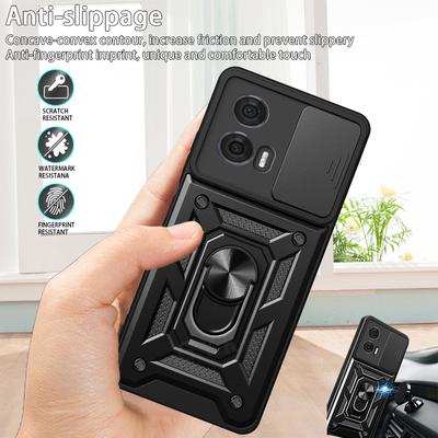 Для Motorola Edge 50 Fusion чехол Armor Camera Lens Protect Phone Case Moto Edge 50 Fusion Funda Magnetic Holder Ring Back Cover