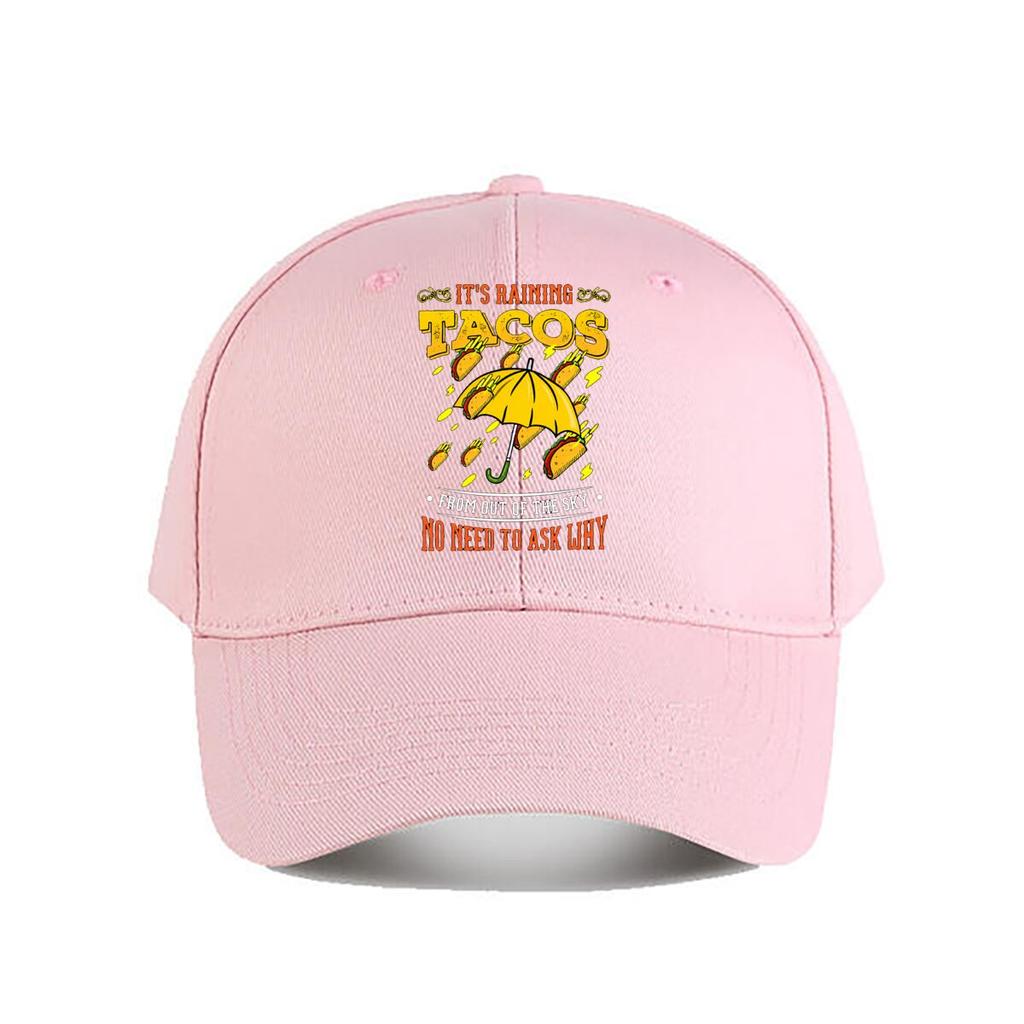 Fun Taco Rain Graphic Casual Baseball Cap Fashion Unisex Sunhat Womens Outdoor Sports