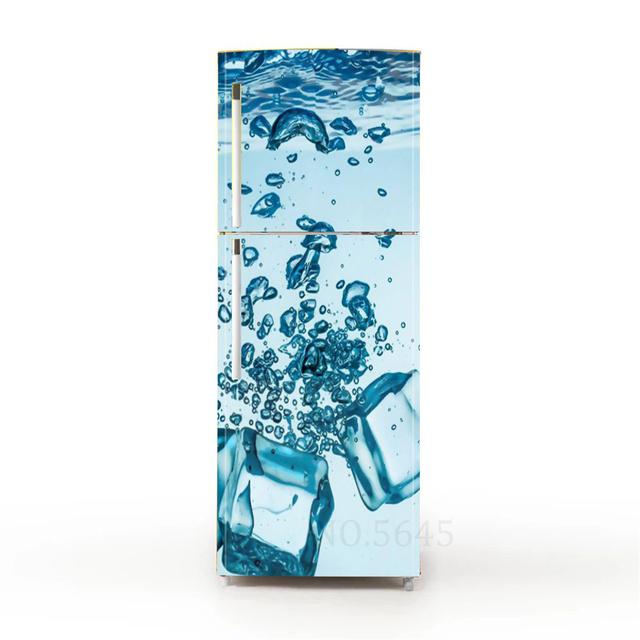 Ретро пляжные наклейки в горшках для покрытия холодильника, виниловая пленка для мебели, наклейка на обои, ПВХ Vinilo Frigorifico