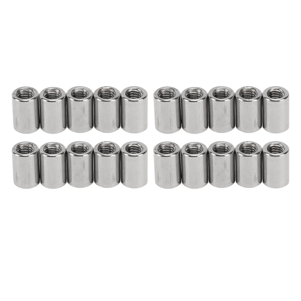20 шт. Соединительная гайка круглая из нержавеющей стали стержень соединительная гайка M6 внутренняя резьба крепеж