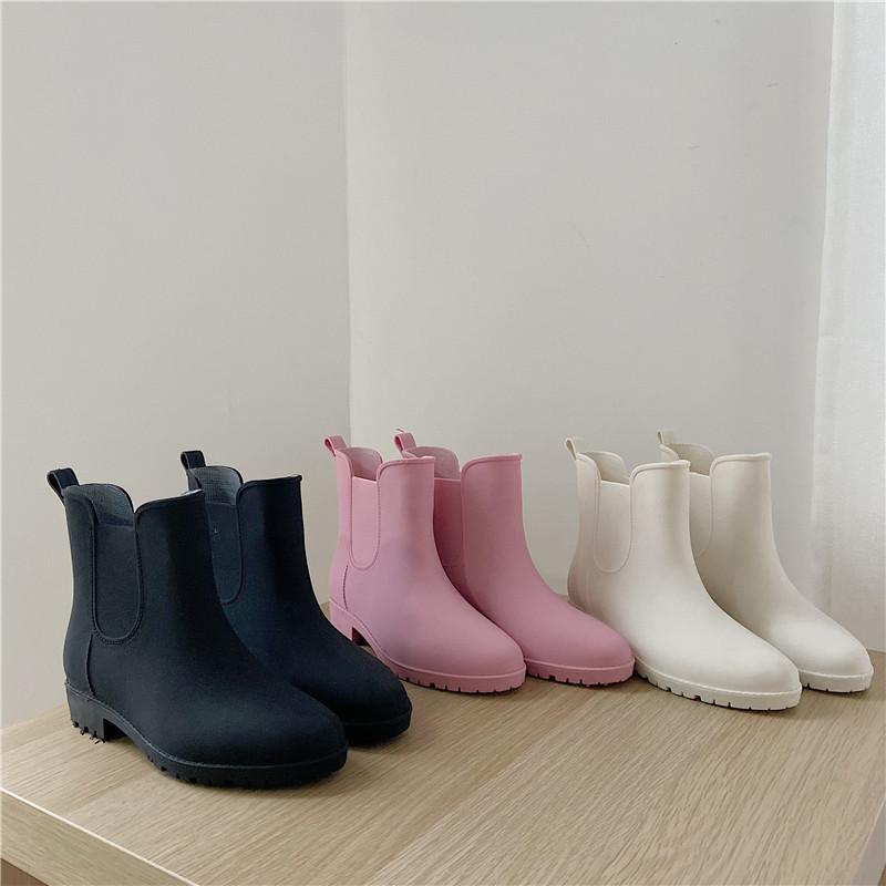 Rain Shoes Female New Four Seasons Wear-resistant Fashion Mid-calf Adult Water Shoes