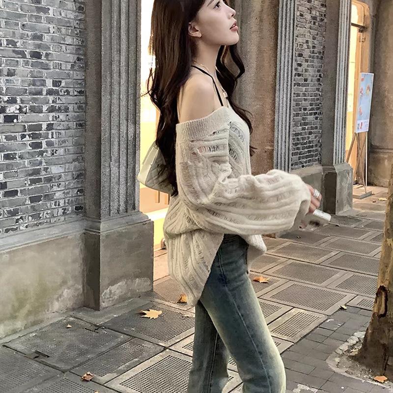 Женский летний свободный трикотажный топ с v-образным вырезом и вырезами