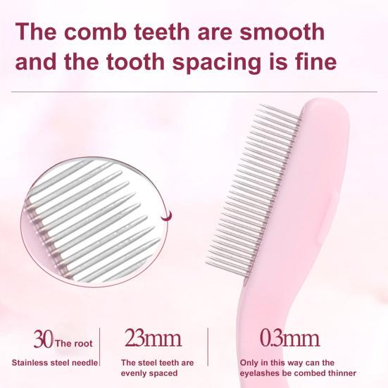 1/2Pcs Eyelash Separator Comb Foldable Handle Lash Separator Tool Stainless Steel Teeth Eyelash Separating Brush Mascara Applicator Comb Women Makeup