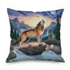 Животное волк дельфин Нордический короткий плюш Наволочка Полиэстер Декоративная наволочка для подушки Квадратный стиль-1