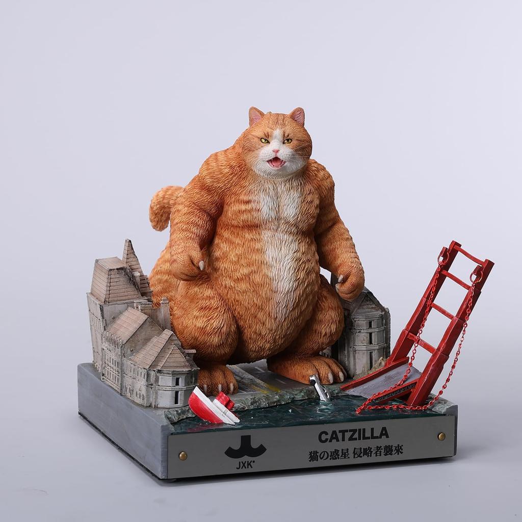 JXK Годзи Нян Прочный полирезин с замысловатыми деталями Забавный подарок кошке Домашний питомец