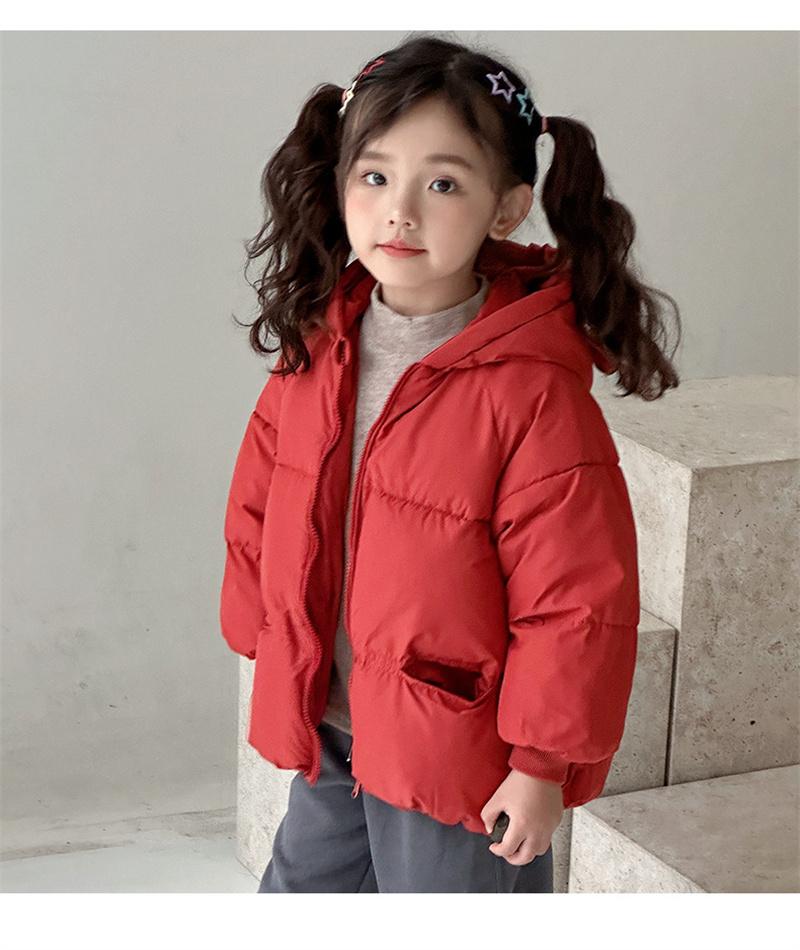Winter Autumn Baby Warm Jacket Toddler Thickened Outerwear Boys Girls Solid Hooded Coats Children Windproof Overcoat Snowsuit