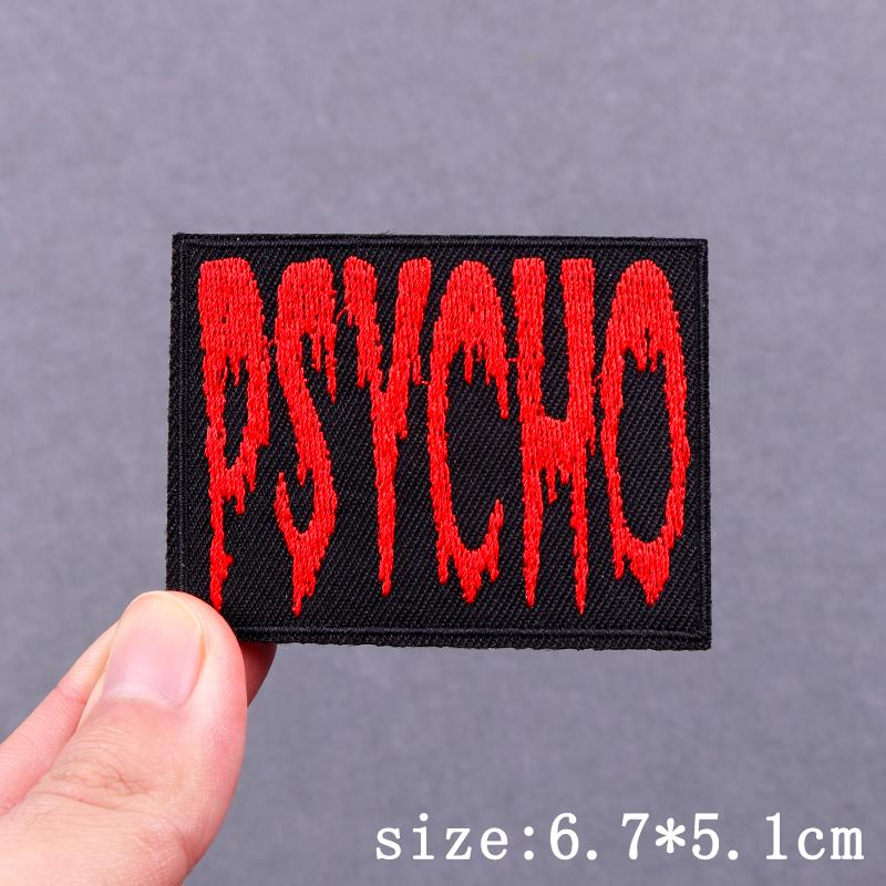 Skull Punk Embroidery Patches For Clothing Hip Hop Animal Patch Iron On Patches On Clothes Heart Sexy Patch For Clothes Stickers
