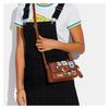 COACH Studio 19 patch C logo buckle crossbody flap tanned leather small square bag crossbody bag small women's saddle color