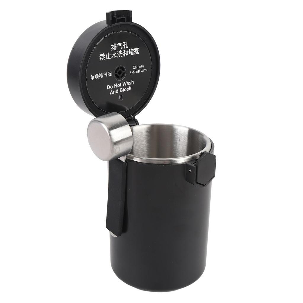 Герметичная банка для кофе 600 мл из нержавеющей стали 304, контейнер для хранения кофейных зерен с системой контроля влажности для чая, хлопьев, сухих продуктов