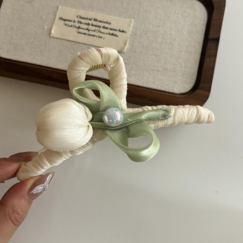 Cloth Tulip Ribbon Hair Ring Hair Tie Flower Hair Claw Exquisite Bowknot Hair Clip Girl