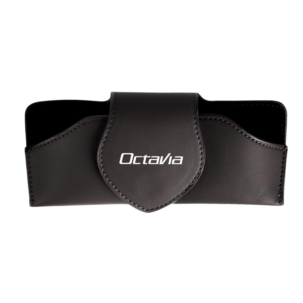 Car Glasses Frame Sun Visor Sunglasses Storage Fastener Holder For Skoda S Octavia 2 3 Fabia A7 Rapid Superb Kamiq Kodiaq VII