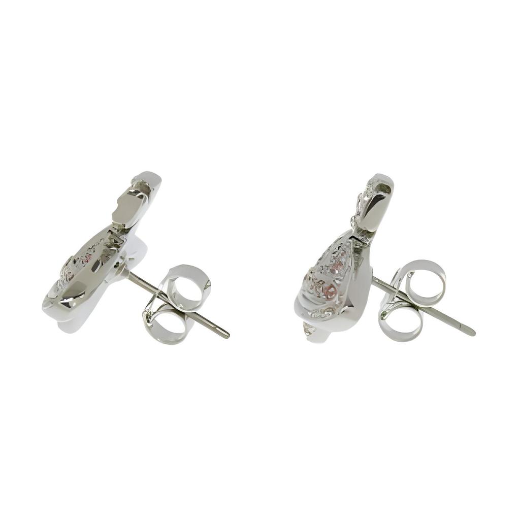 VIVIENNE WESTWOOD Мини-серьги из латуни с хрустальным Сатурном, барельеф, женские серьги, серебристый, розовый 6202003302P207P207