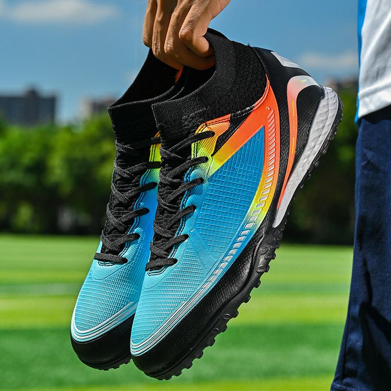 Football Shoes 34-45 Men/Women's Football Boots Short Lauret Indoor and Outdoor High-top Sock Mouth Artificial Lawn Children Football Shoes