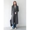Upgrade Your Winter Style with This Long Grey Wool Coat for Women