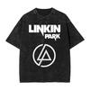 Мужская повседневная американская рок-группа Linkinparked Music Tour стираная футболка Y2K Топ из хлопка винтажная футболка большого размера