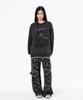 MOZMOZ Miyao Terry Brushed Pigment Oversized Sweatshirt Charcoal