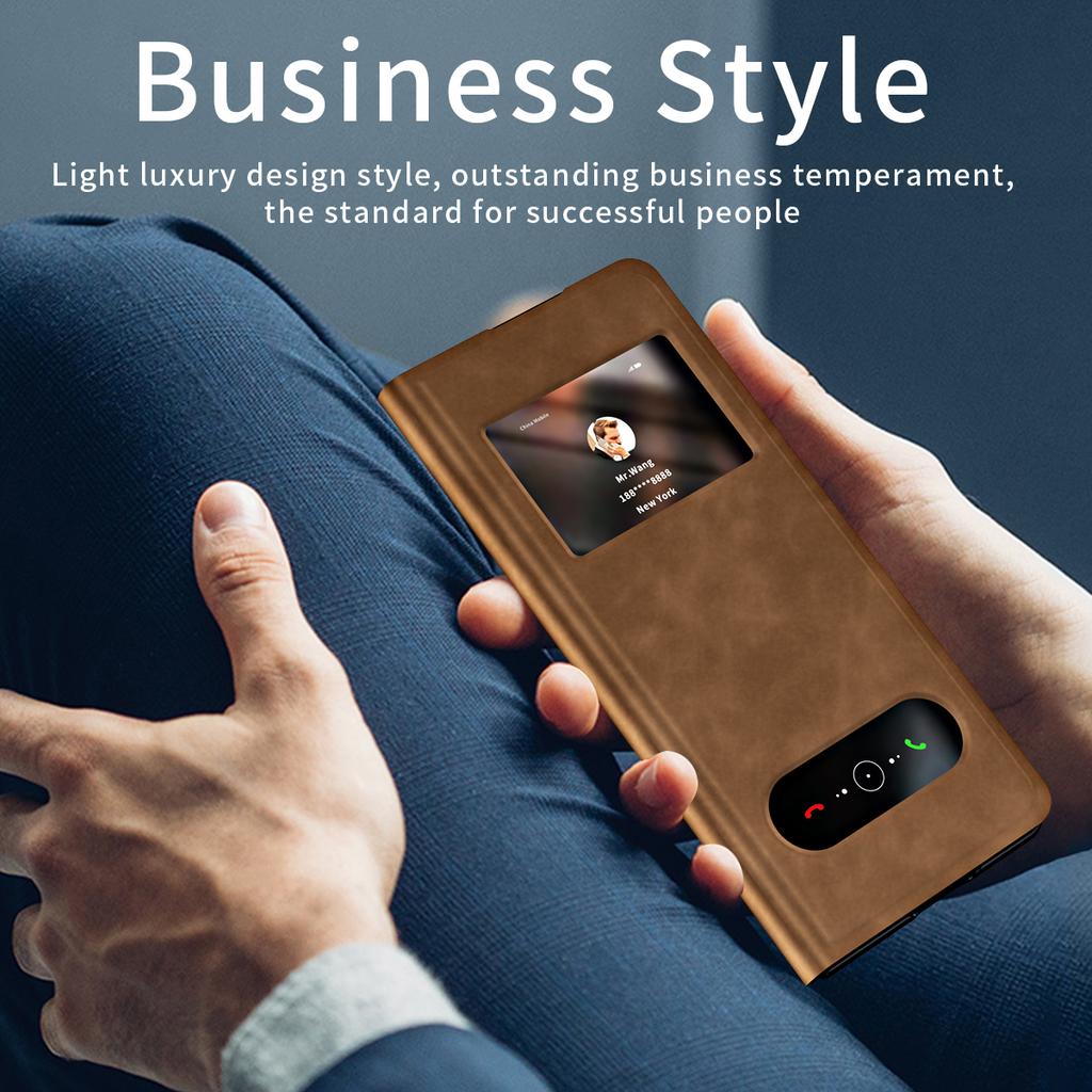 Slim Business Leather Mobile Phone Bag Case For Samsung Galaxy Z Fold4 Fold 4 5g Fold3 Fold 3 2 Fold2 Anti -Drop Fashion Cover