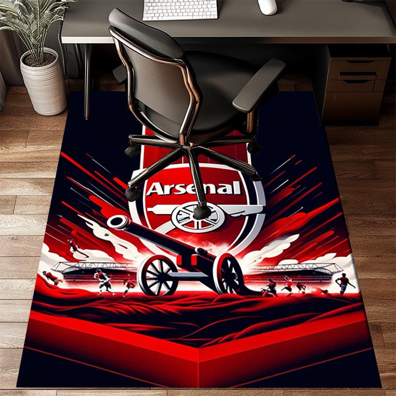 Arsenal Football Club Crest Printed Office Carpet Chair Cushion  Entryway Rug, Rugs for Living Room, Bedroom Christmas gifts
