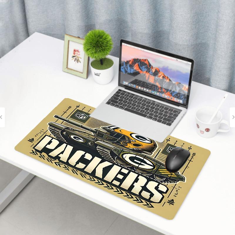 Green Bay Packers Print Mouse Pad, Anti‑Slip Desktop keyboard Mat, for PC Laptop Gaming Working Daily Use, Cool Festival Birthday Gift
