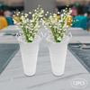 12 шт. Белые металлические ведра для цветов, Цилиндрические вазы, Современные контейнеры для свадебных цветочных композиций, Держатели для цветочных композиций высотой 9 дюймов