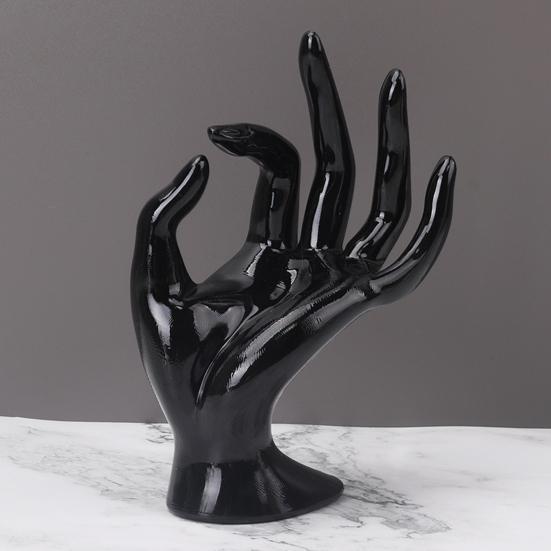 OK Жест Держатель для ювелирных изделий в форме руки Современный сверхмощный пластиковый настольный ожерелье Кольцо Браслет Органайзер для шоу Стойка-стойка