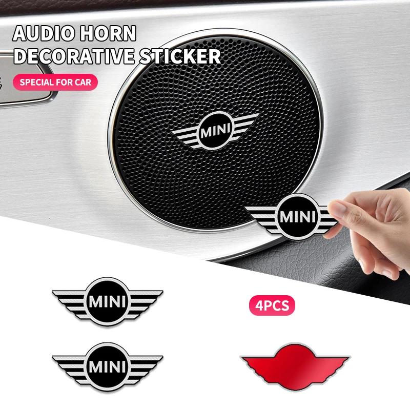 2/4pcs 3D Aluminum Badge Emblem Sticker For MINI E90 COOPER S JCW R55 R56 R60 R61 F54 F55 F56 F57 F60 One R50 Accessories ycahd11