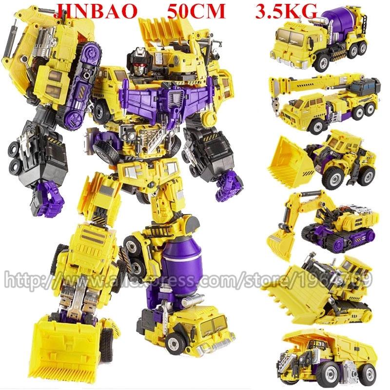 JINBAO 6 в 1 GT Разрушитель Игрушки Трансформация G1 Большой Scrapper Haul Mixmaster Hook KO Модель Робота Действия Подарки для Детей