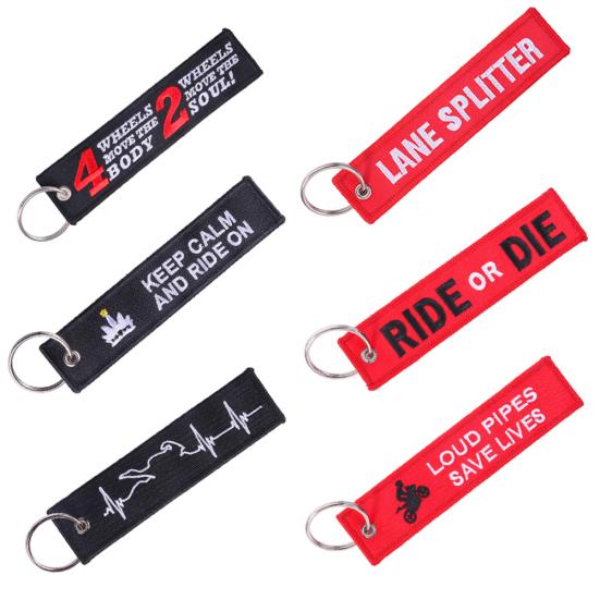 Следуй за мной, потяните, чтобы извлечь бирку с вышивкой, автомобильный брелок для ключей, держатель для ключей, пенадант