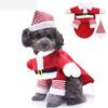 Рождественский милый кот в шляпе для крупных собак Санта Клаус одежда для питомцев одежда пальто для собаки костюм для косплея