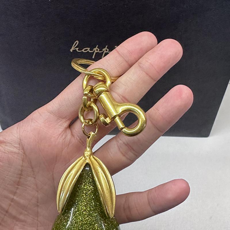 Брелок для сумки Для Coach Для Goyard Сумка Ручная Сумка Наплечная Сумка Изысканный Хрустальный Зеленый Грушевидный Подвеска Женский Брелок Аксессуары