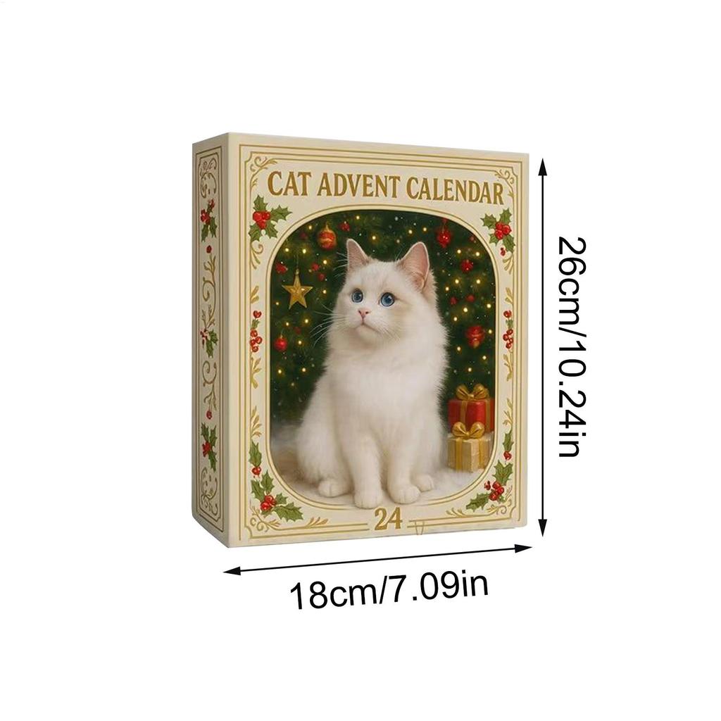 Christmas Advent Calendario Adviento Christmas Blind Box 2D Acrylic Cute Cat Calendar With 24 Boxes Cute Children Toys Gift