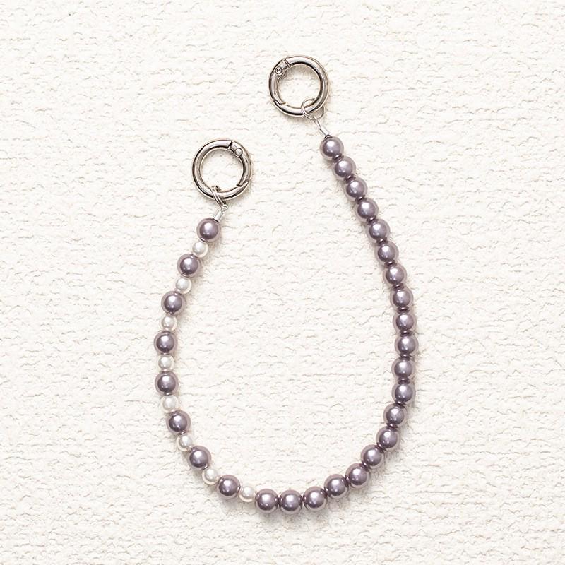 Брелок для мобильного телефона на запястье из хрустальных бусин в форме сердца с металлической пряжкой