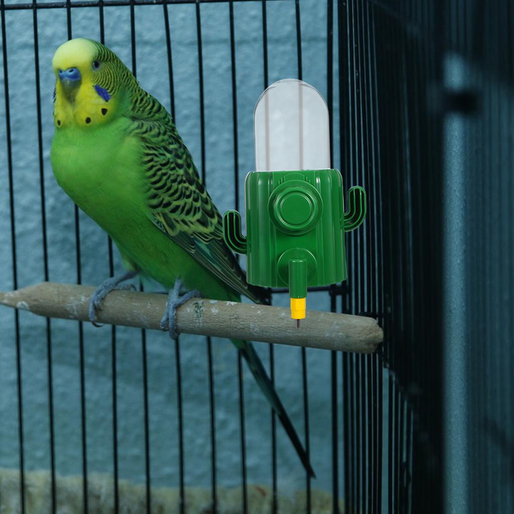 250Ml Automatic Cactus Bird Water Dispenser for Parrots Small Birds Cage Feeder Hanging Water Bottle Anti-Spill Precision Drip