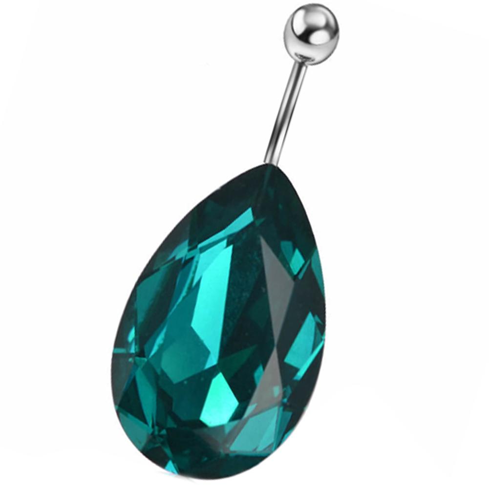 Стальная Кнопка-Капля со Стразами Штанга Пирсинг Пупка Кольцо в Пупок Пирсинг Тела KTJ
